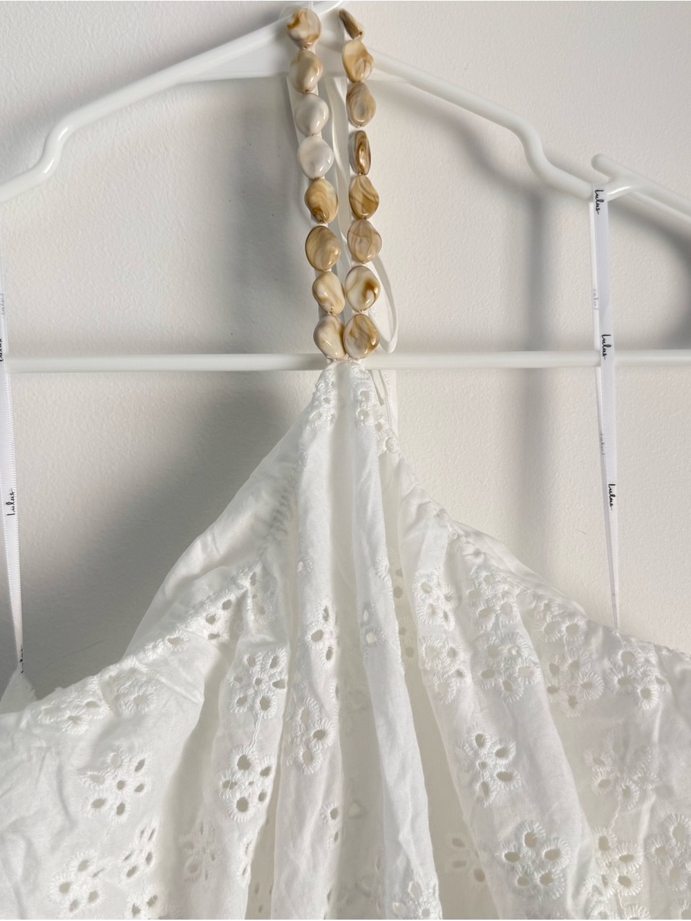 NWT Lulus Mina White Eyelet Embroidered Shift Mini Dress Size Small - Picture 6 of 8